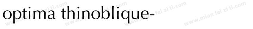 optima thinoblique字体转换